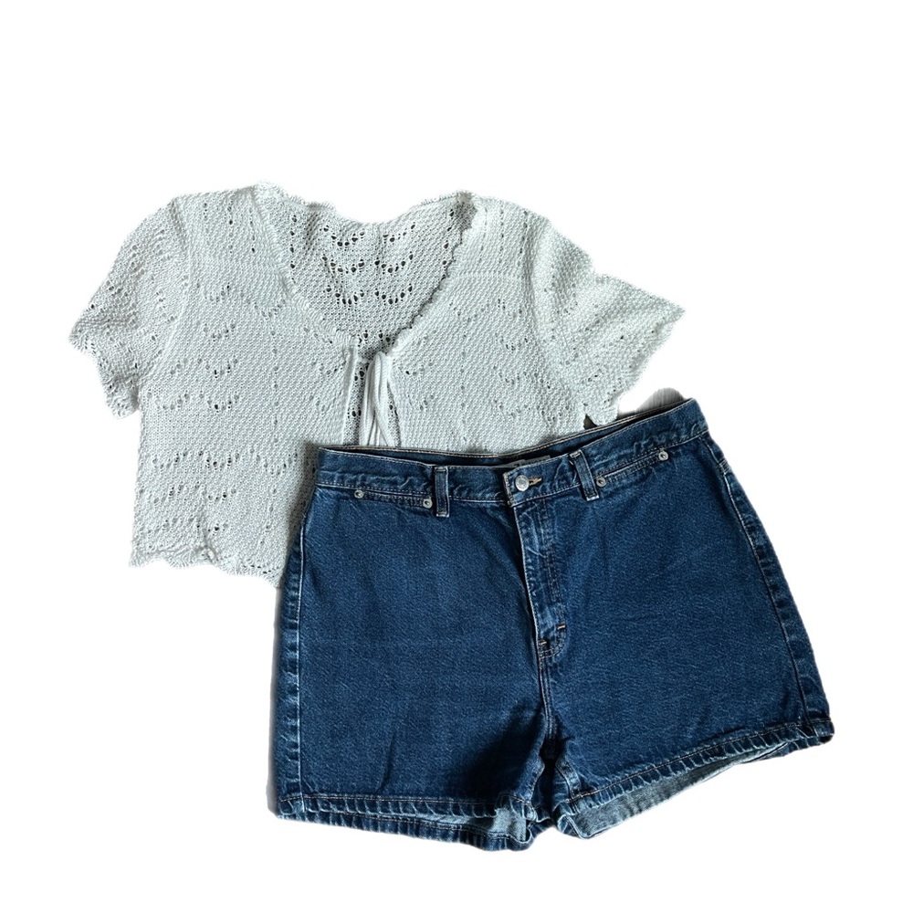 vtg high waisted tommy hilfiger denim shorts